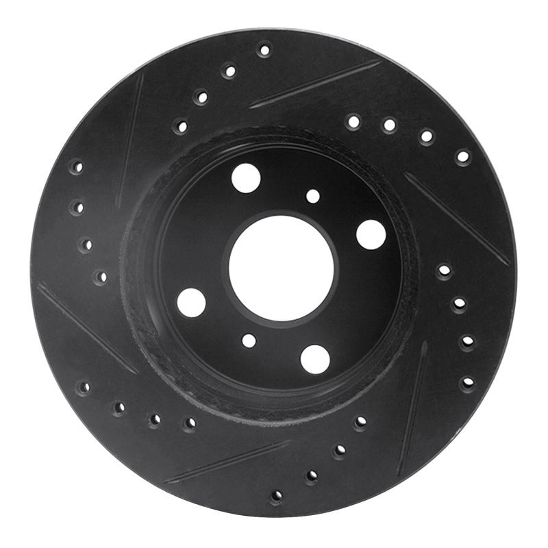 Picture of R1 84-88 Chevrolet Nova Front Left Drilled & Slotted Black Brake Rotor