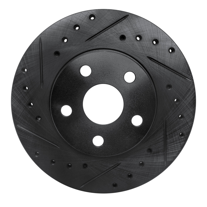 Picture of R1 86-89 Toyota Celica Front Left Drilled & Slotted Black Brake Rotor