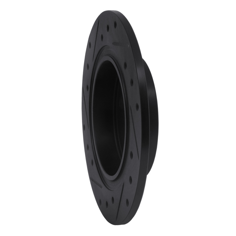 Picture of R1 87-92 Chevrolet Nova Rear Right Drilled & Slotted Black Brake Rotor