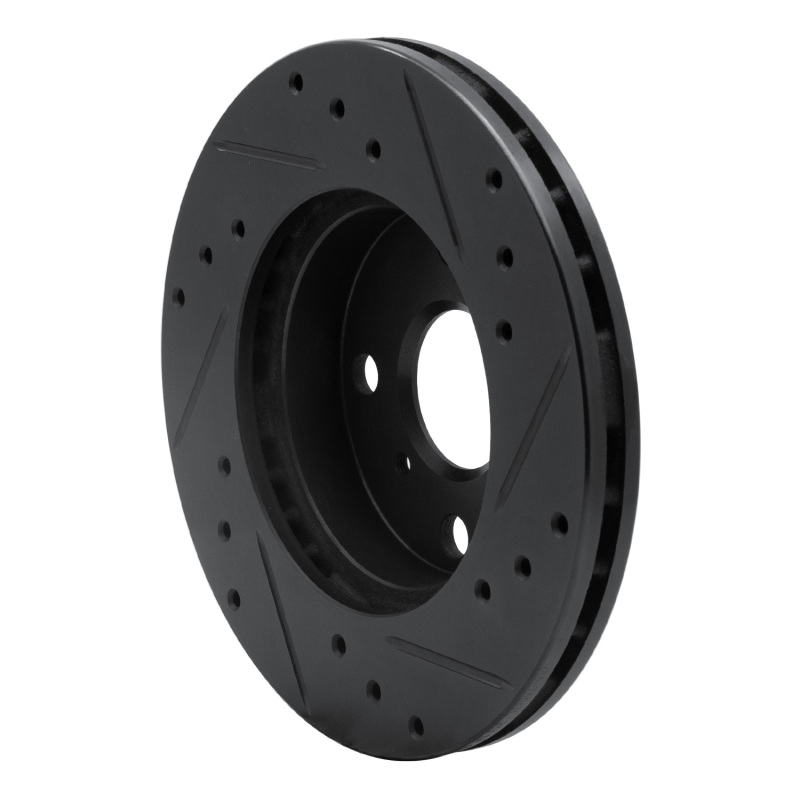 Picture of R1 90-91 Toyota Celica Front Left Drilled & Slotted Black Brake Rotor