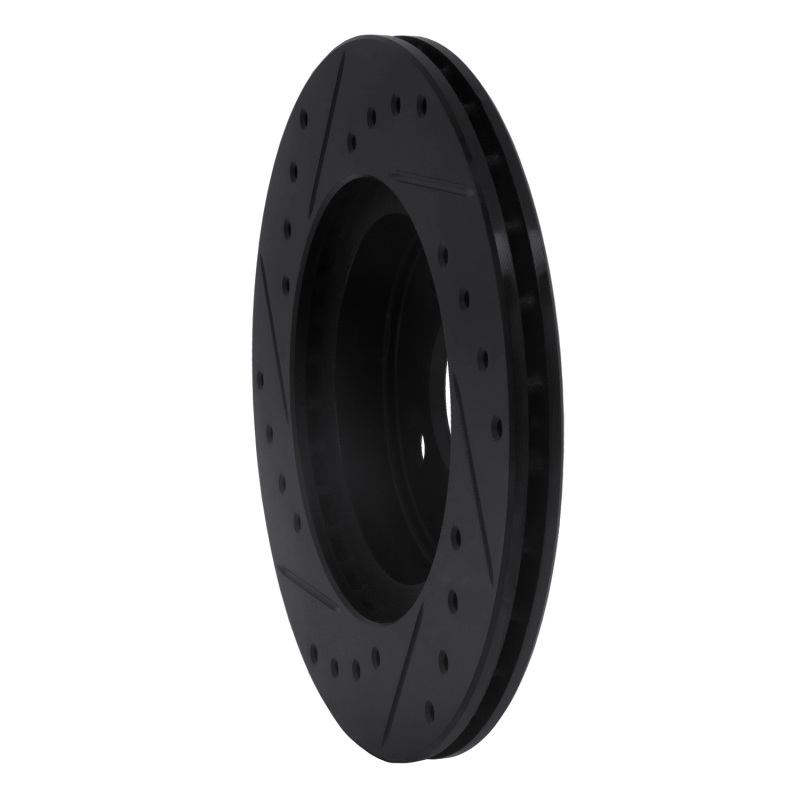 Picture of R1 92-95 Toyota Paseo Front Right Drilled & Slotted Black Brake Rotor