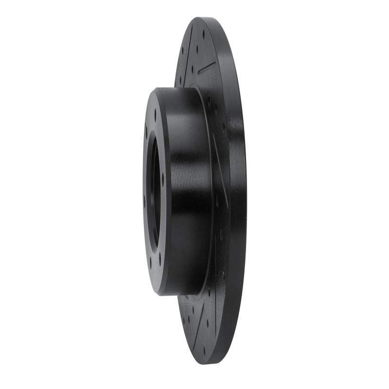 Picture of R1 79-80 Toyota Pickup Front Left Drilled & Slotted Black Brake Rotor