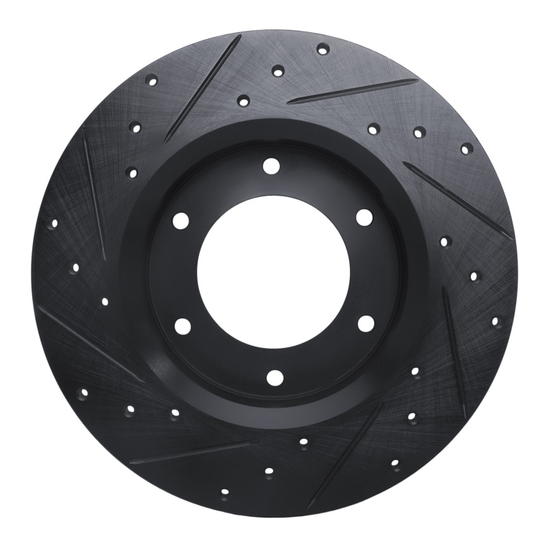 Picture of R1 79-80 Toyota Pickup Front Right Drilled & Slotted Black Brake Rotor
