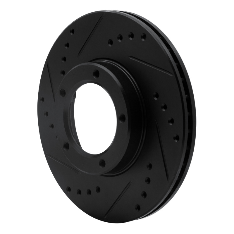 Picture of R1 89-08 Toyota Hilux (Mexico) Front Left Drilled & Slotted Black Brake Rotor
