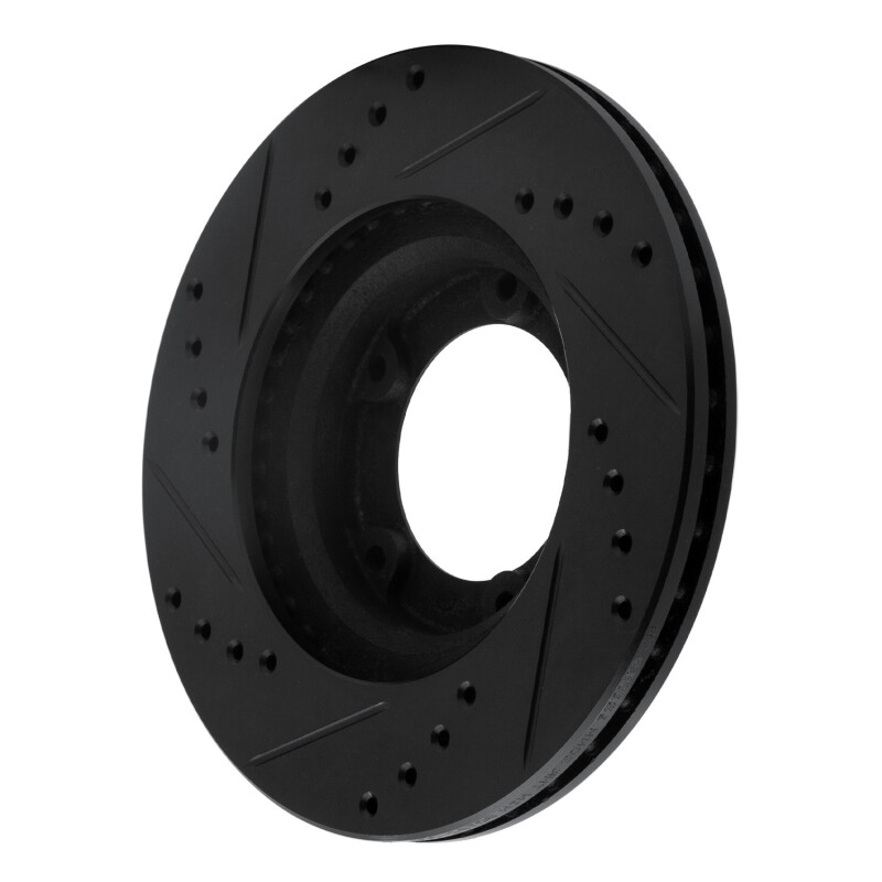 Picture of R1 89-08 Toyota Hilux (Mexico) Front Right Drilled & Slotted Black Brake Rotor