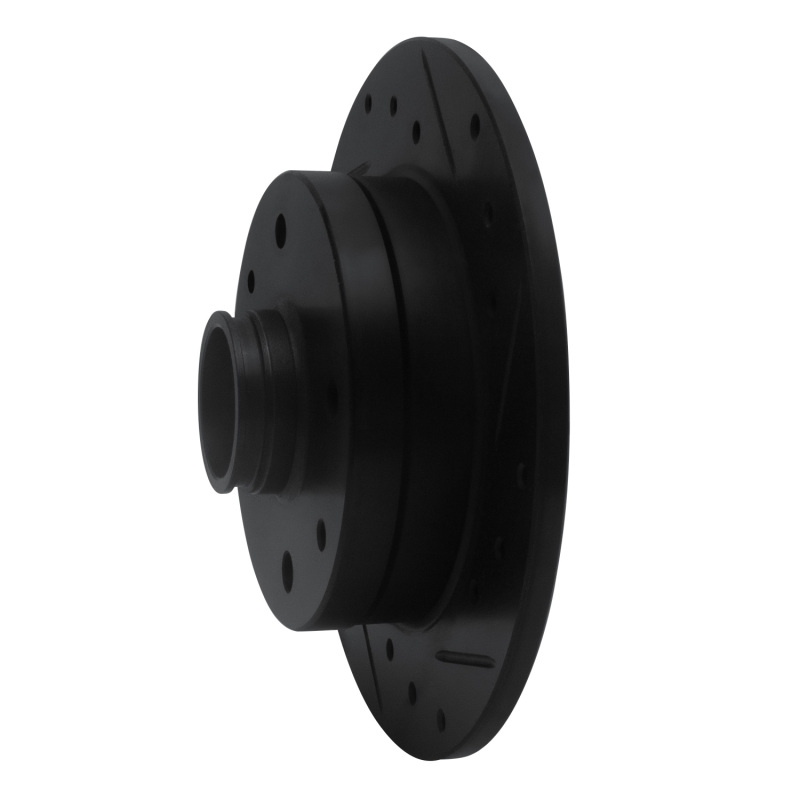 Picture of R1 81-85 Mazda RX-7 Rear Right Drilled & Slotted Black Brake Rotor