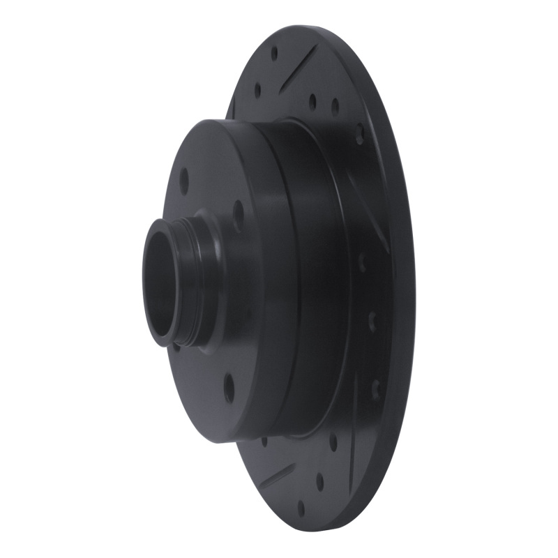 Picture of R1 81-85 Mazda RX-7 Rear Left Drilled & Slotted Black Brake Rotor