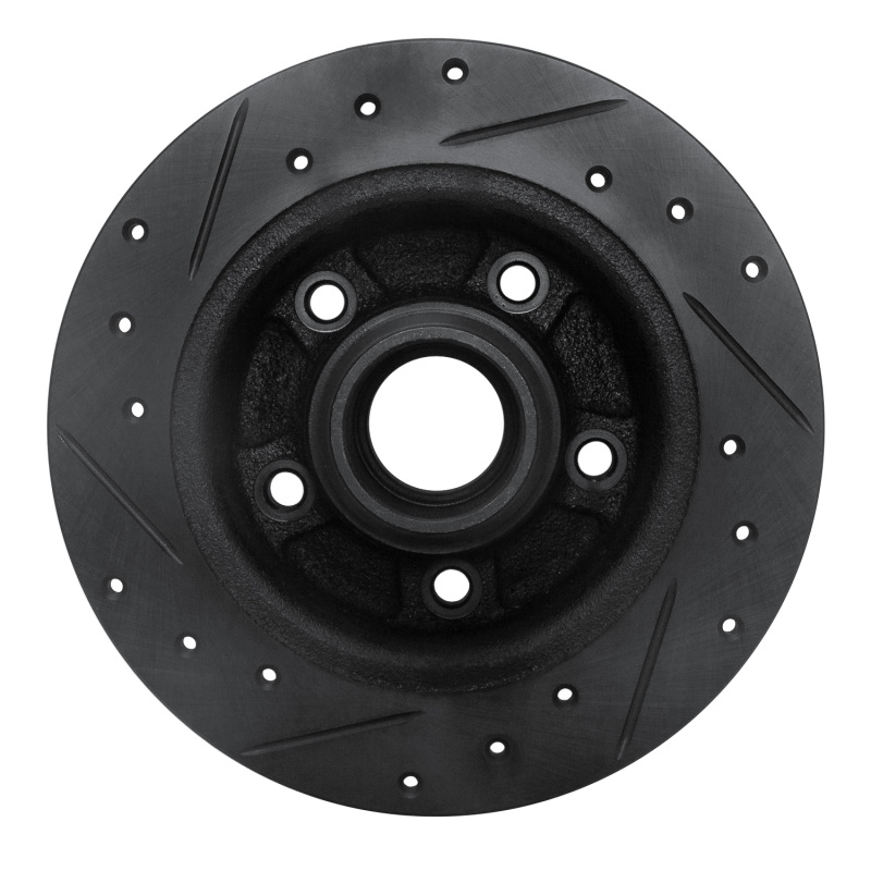 Picture of R1 88-92 Ford Probe Rear Right Drilled & Slotted Black Brake Rotor