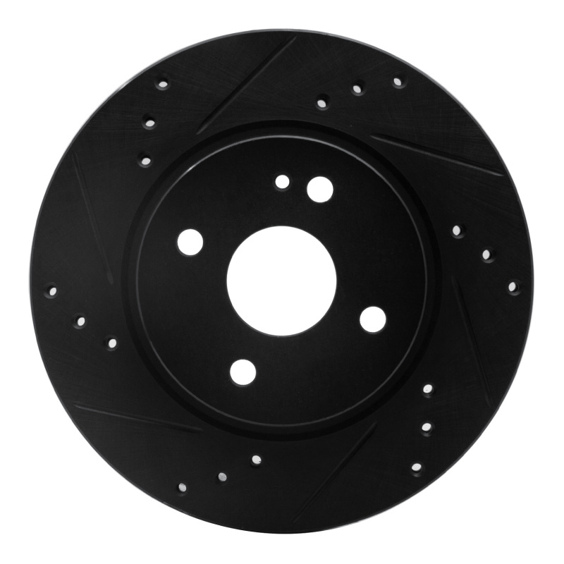 Picture of R1 11-15 Mazda 2 (Mexico) Front Left Drilled & Slotted Black Brake Rotor