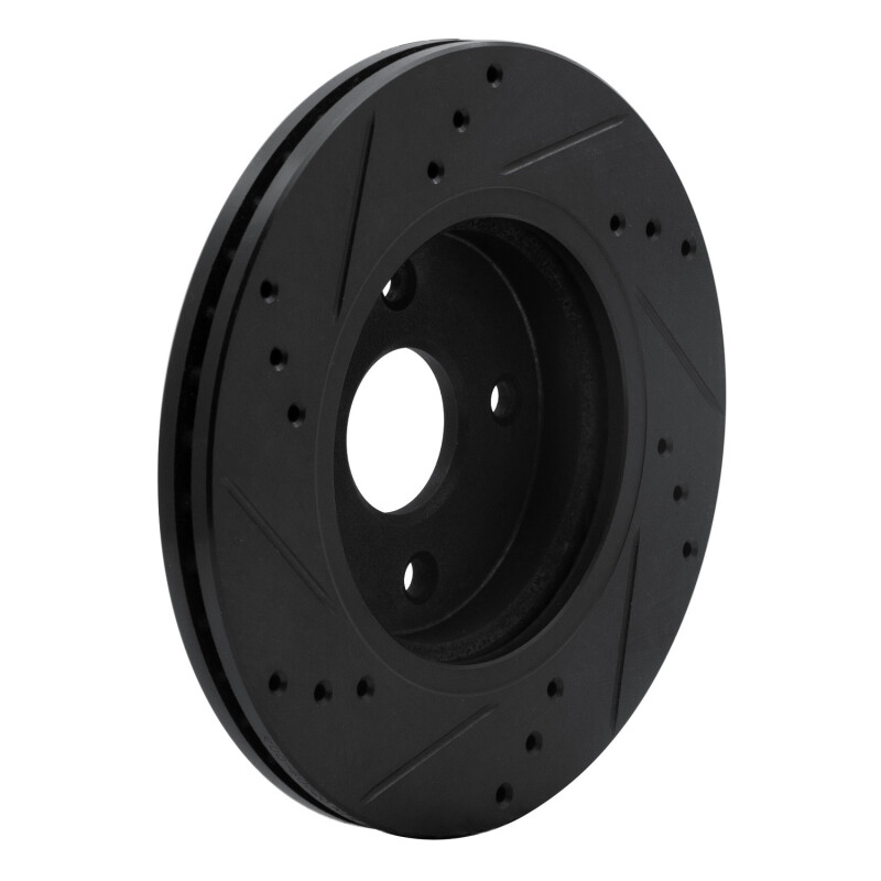Picture of R1 11-15 Mazda 2 (Mexico) Front Right Drilled & Slotted Black Brake Rotor