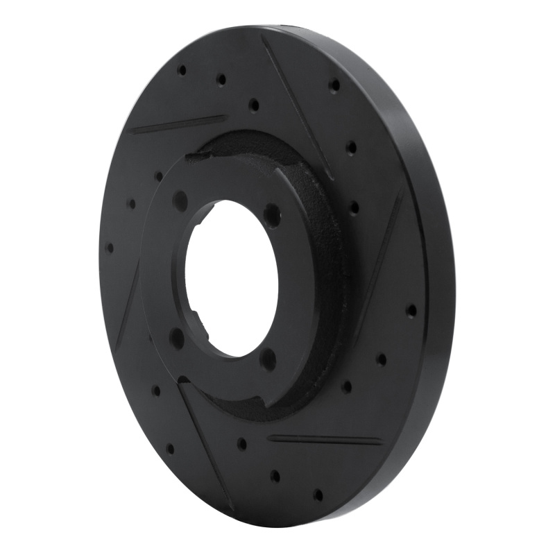 Picture of R1 82-84 Mazda B2000 Front Right Drilled & Slotted Black Brake Rotor