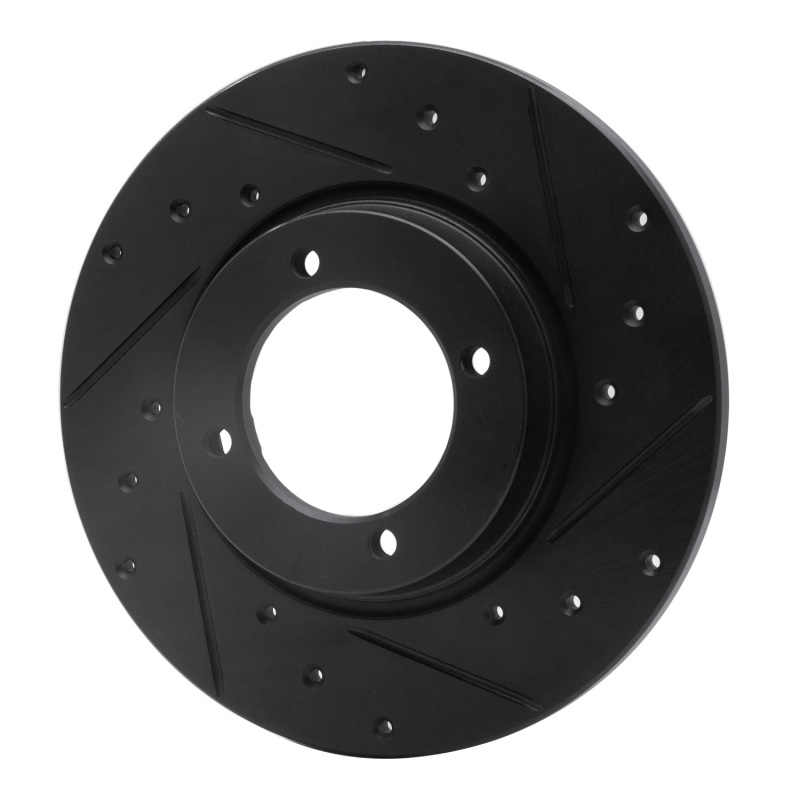 Picture of R1 74-84 Ford COURIER (USA/Canada) Front Right Drilled & Slotted Black Brake Rotor