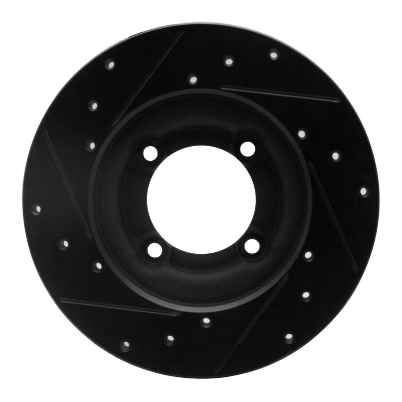 Picture of R1 82-84 Mazda B2000 Front Right Drilled & Slotted Black Brake Rotor