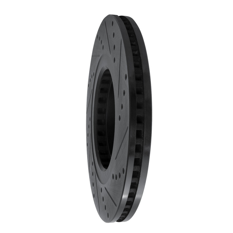 Picture of R1 16-25 Mazda 6 Front Left Drilled & Slotted Black Brake Rotor