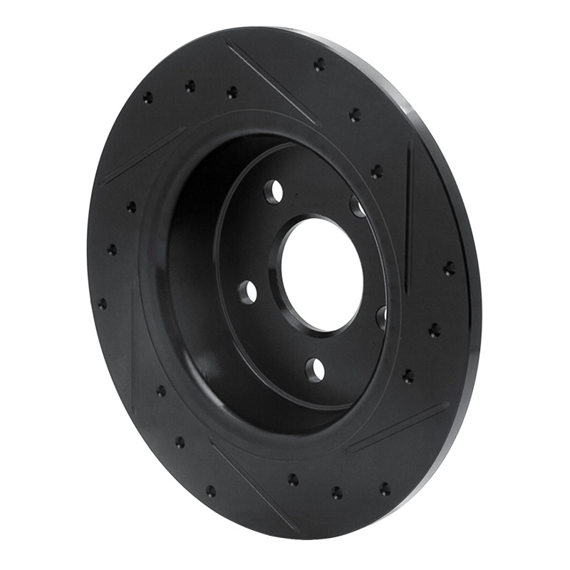 Picture of R1 00-06 Rover 75 (Mexico) Rear Left Drilled & Slotted Black Brake Rotor
