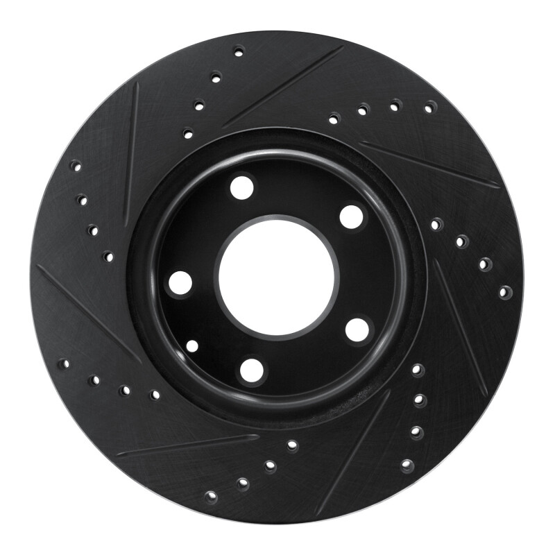 Picture of R1 19-25 Mazda 3 Front Right Drilled & Slotted Black Brake Rotor