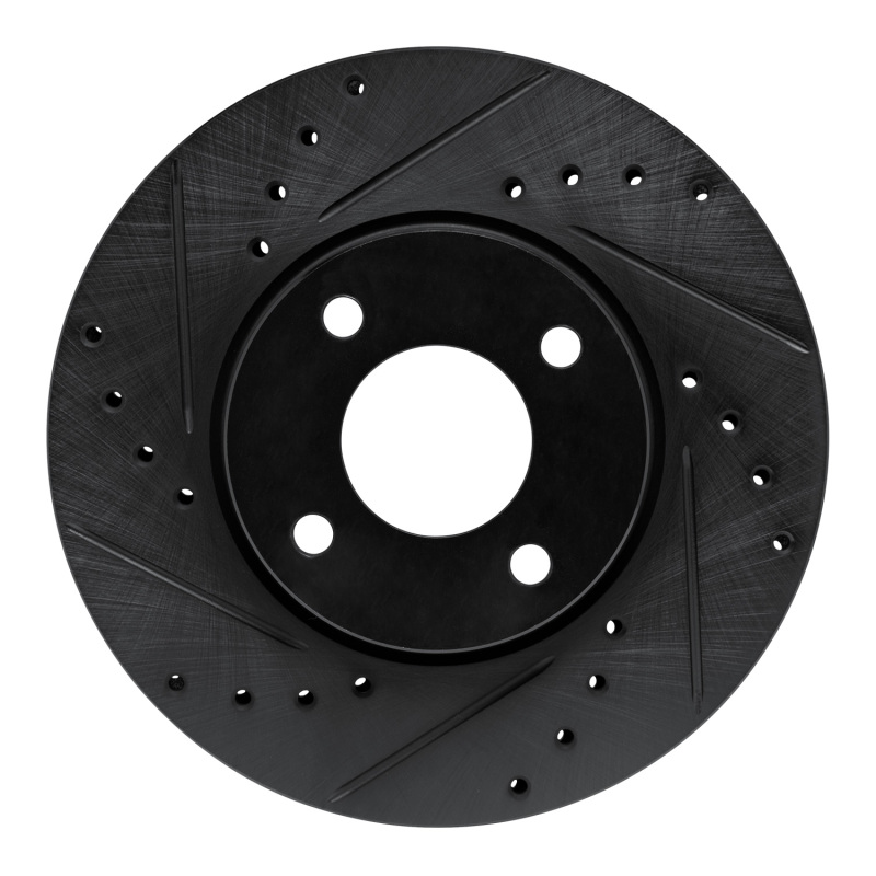 Picture of R1 00-06 Peugeot 406 (Mexico) Front Left Drilled & Slotted Black Brake Rotor