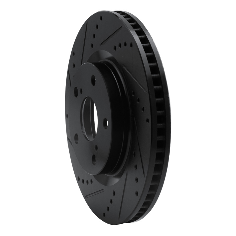 Picture of R1 02-08 Seat ALHAMBRA Front Left Drilled & Slotted Black Brake Rotor