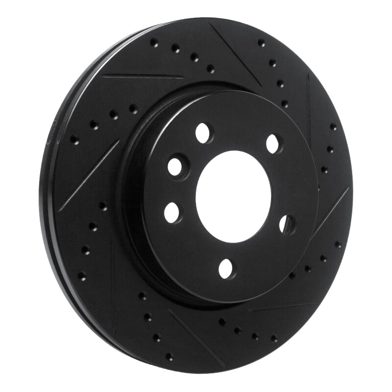 Picture of R1 10-17 Volkswagen AMAROK (Mexico) Front Right Drilled & Slotted Black Brake Rotor