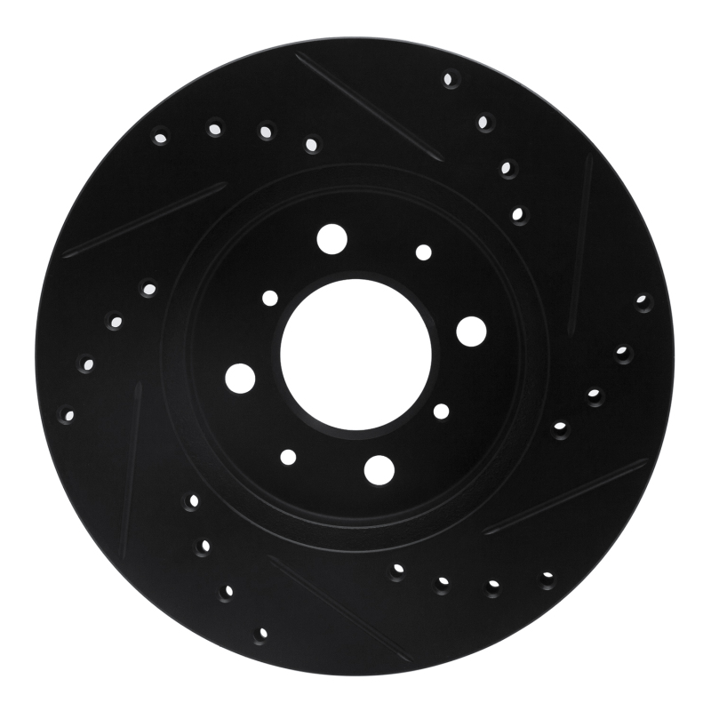 Picture of R1 06-11 Fiat Panda (Mexico) Front Left Drilled & Slotted Black Brake Rotor