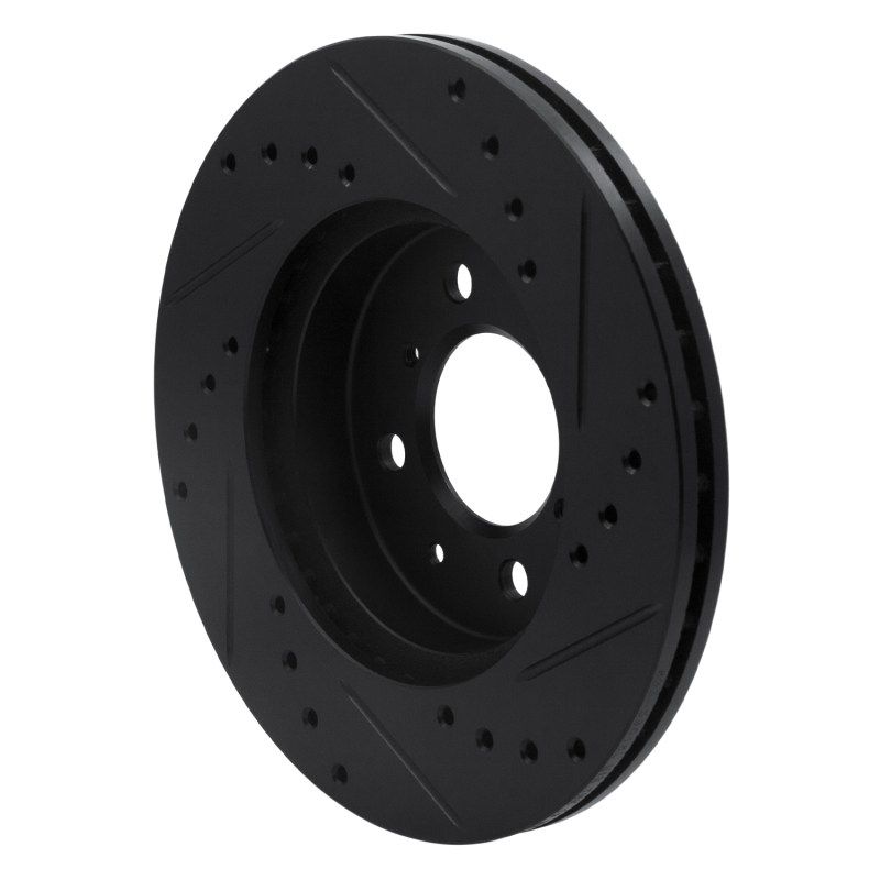 Picture of R1 06-11 Fiat Panda (Mexico) Front Left Drilled & Slotted Black Brake Rotor