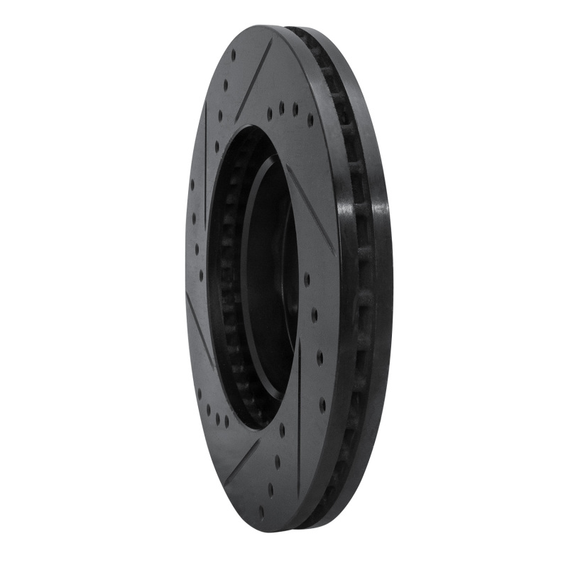 Picture of R1 09-15 Toyota Corolla (Mexico) Front Right Drilled & Slotted Black Brake Rotor