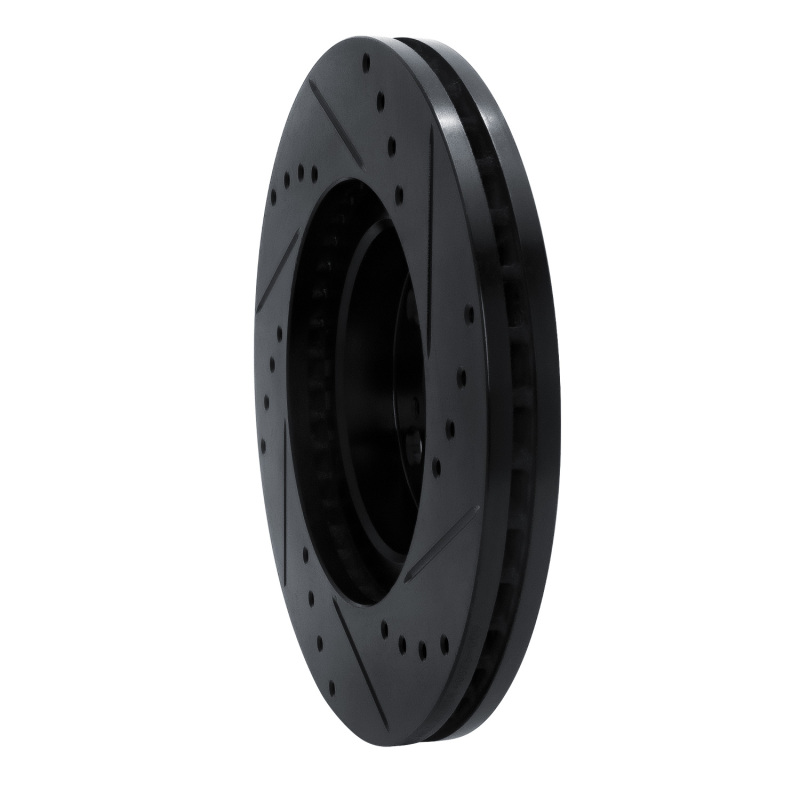 Picture of R1 09-15 Toyota Corolla (Mexico) Front Left Drilled & Slotted Black Brake Rotor
