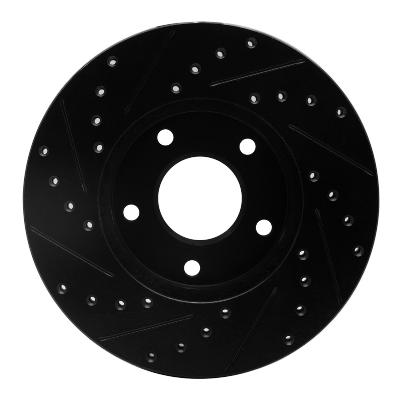 Picture of R1 02-07 Nissan X-Trail (Mexico) Front Right Drilled & Slotted Black Brake Rotor