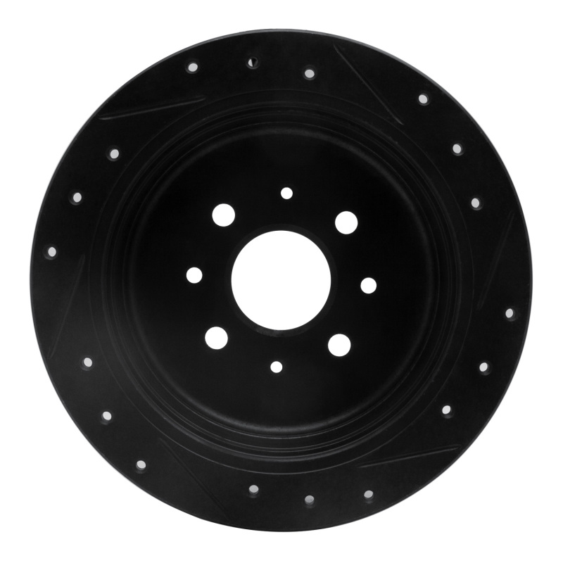 Picture of R1 10-15 Renault SANDERO (Mexico) Front Left Drilled & Slotted Black Brake Rotor