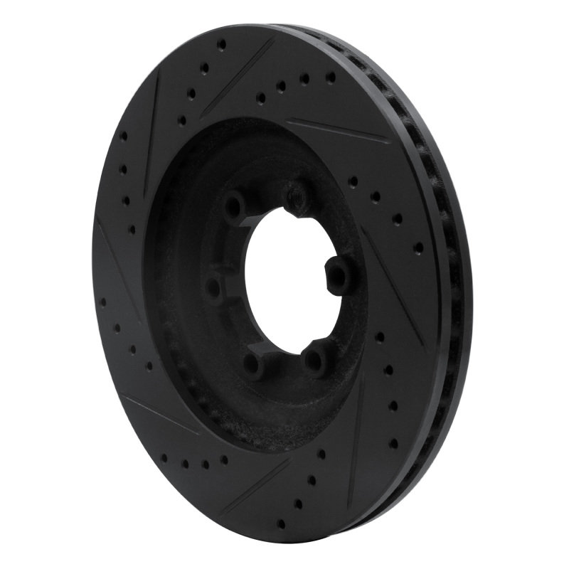 Picture of R1 12-18 Chevrolet Colorado Front Right Drilled & Slotted Black Brake Rotor