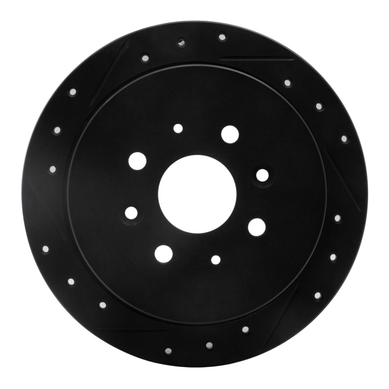 Picture of R1 97-02 Peugeot 306 (Mexico) Rear Left Drilled & Slotted Black Brake Rotor