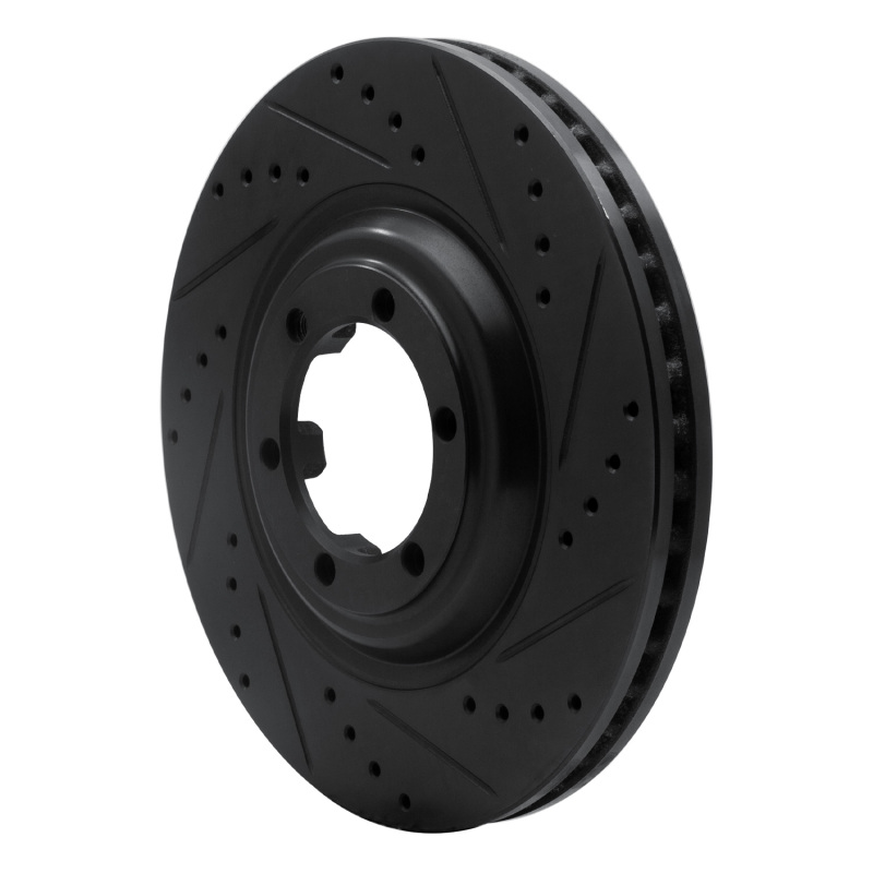 Picture of R1 12-18 Chevrolet Colorado Front Right Drilled & Slotted Black Brake Rotor