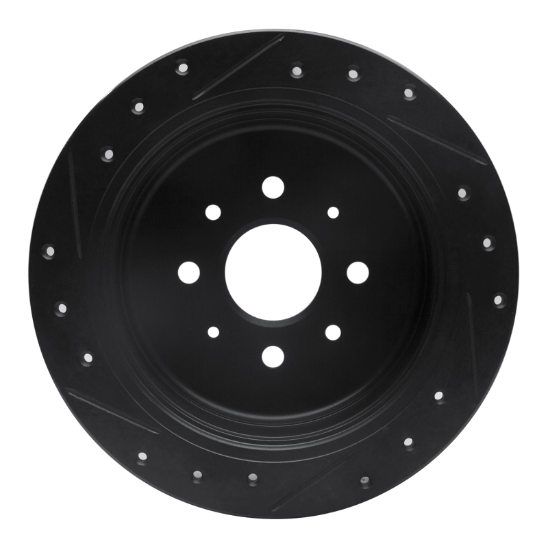 Picture of R1 97-02 Peugeot 306 (Mexico) Rear Right Drilled & Slotted Black Brake Rotor