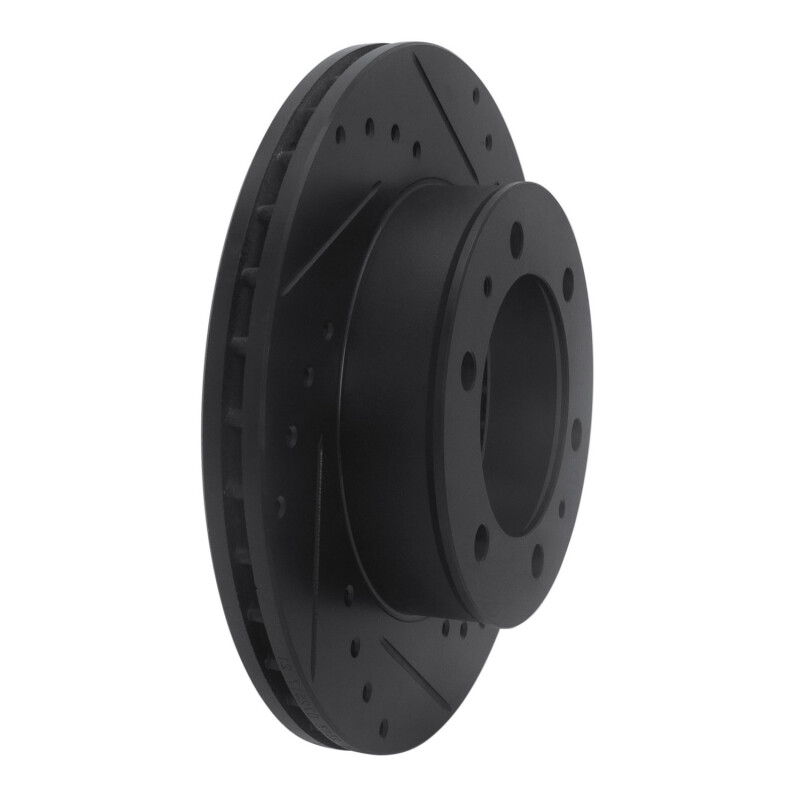 Picture of R1 09-15 Toyota Hilux (Mexico) Front Right Drilled & Slotted Black Brake Rotor