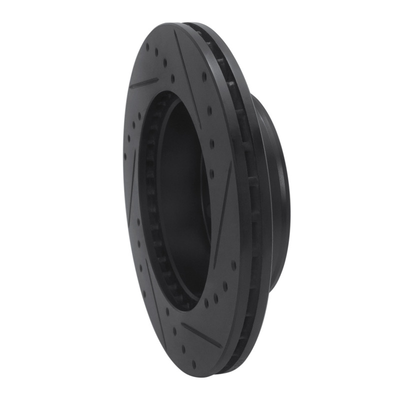 Picture of R1 09-15 Toyota Hilux (Mexico) Front Left Drilled & Slotted Black Brake Rotor