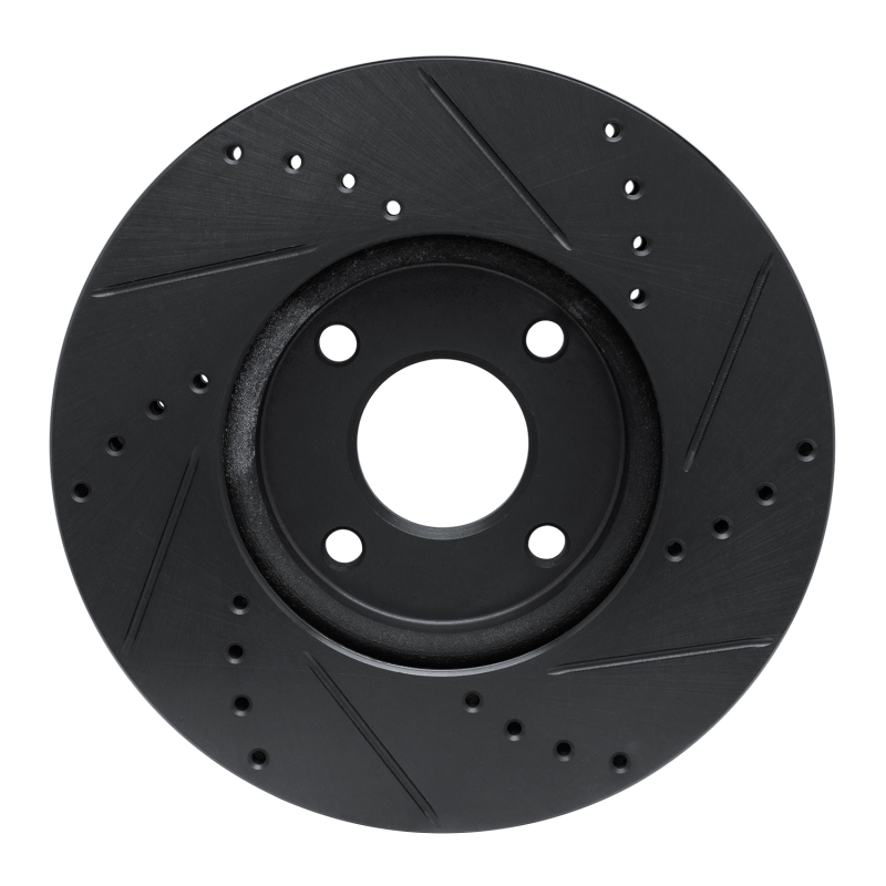 Picture of R1 13-16 Ford Ecosport (Mexico) Front Left Drilled & Slotted Black Brake Rotor