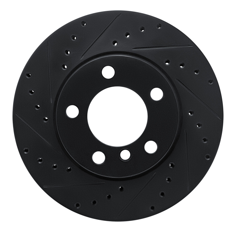 Picture of R1 12-20 BMW 320I (Mexico) Front Left Drilled & Slotted Black Brake Rotor