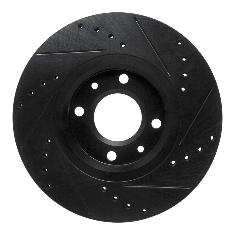 Picture of R1 03-25 Peugeot Partner (Mexico) Front Left Drilled & Slotted Black Brake Rotor