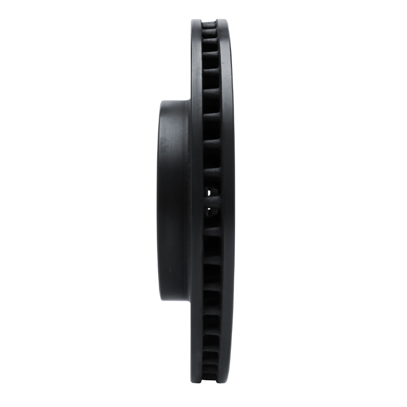 Picture of R1 16-22 Nissan NP300 Frontier (Mexico) Front Right Drilled & Slotted Black Brake Rotor