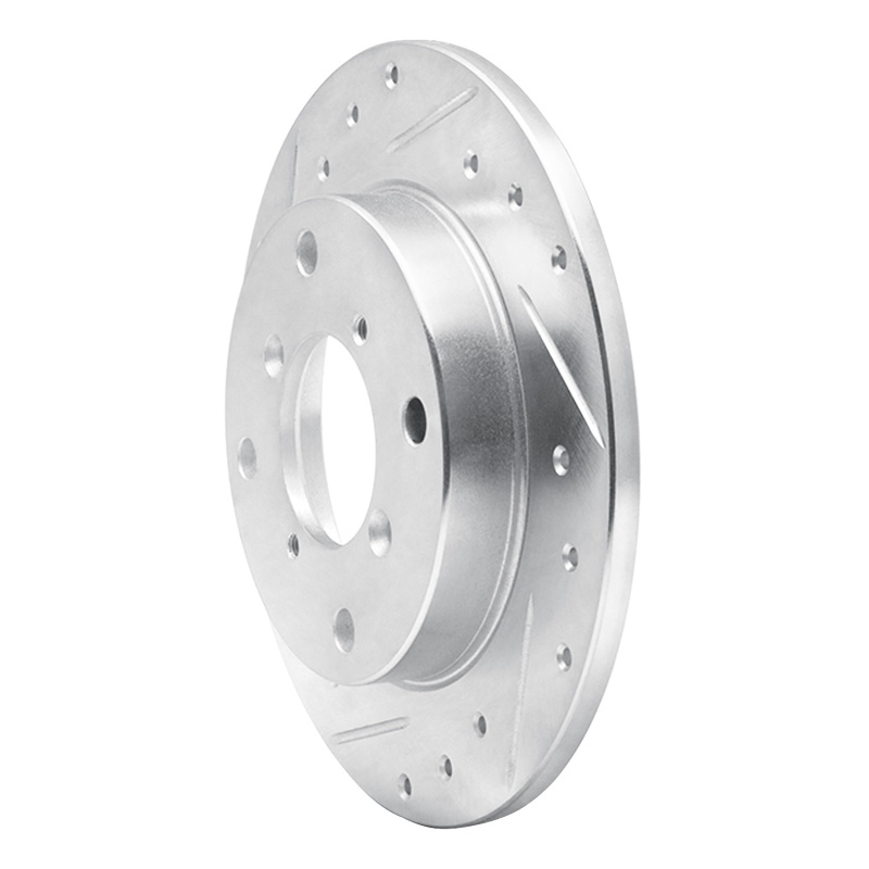 Picture of R1 89-94 Suzuki SWIFT Rear Left Drilled & Slotted Silver Brake Rotor