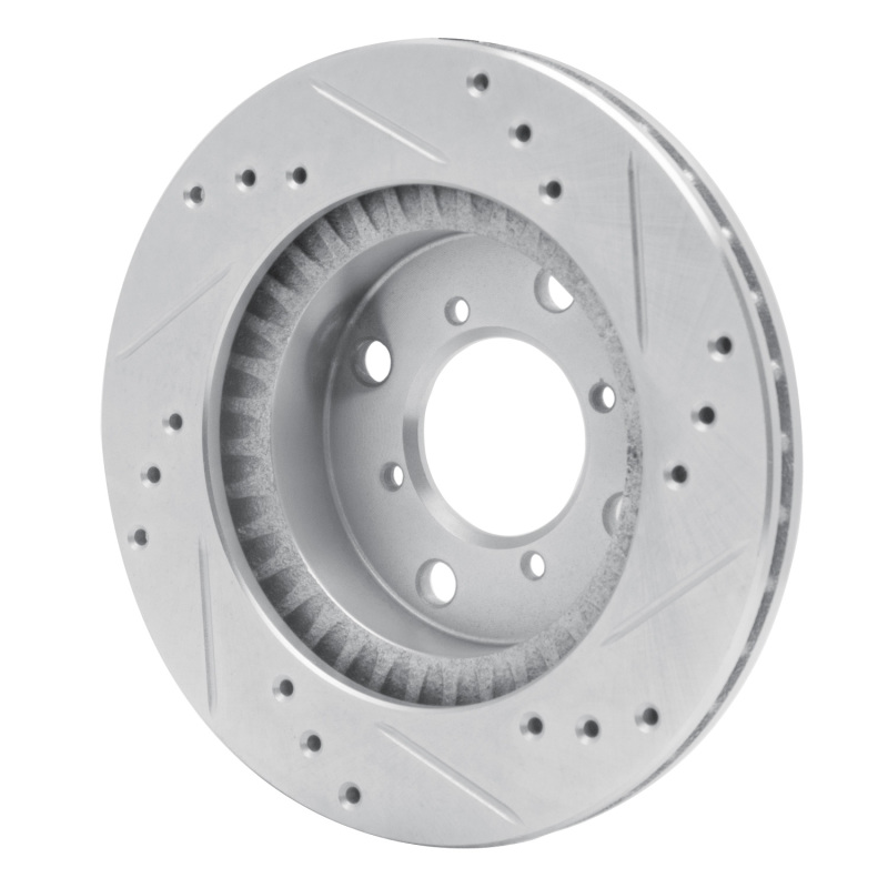 Picture of R1 95-02 Suzuki Esteem Front Left Drilled & Slotted Silver Brake Rotor