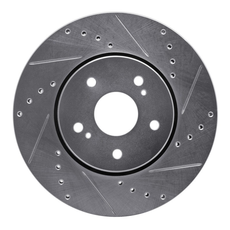 Picture of R1 10-13 Suzuki Kizashi Front Right Drilled & Slotted Silver Brake Rotor