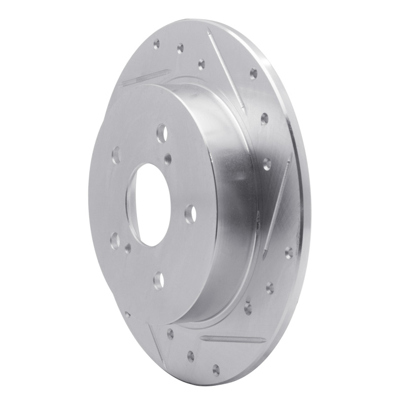 Picture of R1 07-14 Suzuki SX4 Rear Right Drilled & Slotted Silver Brake Rotor