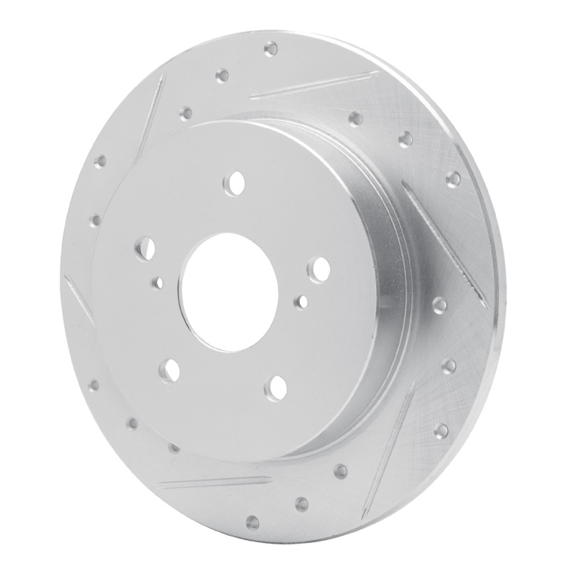 Picture of R1 10-13 Suzuki Kizashi Rear Left Drilled & Slotted Silver Brake Rotor