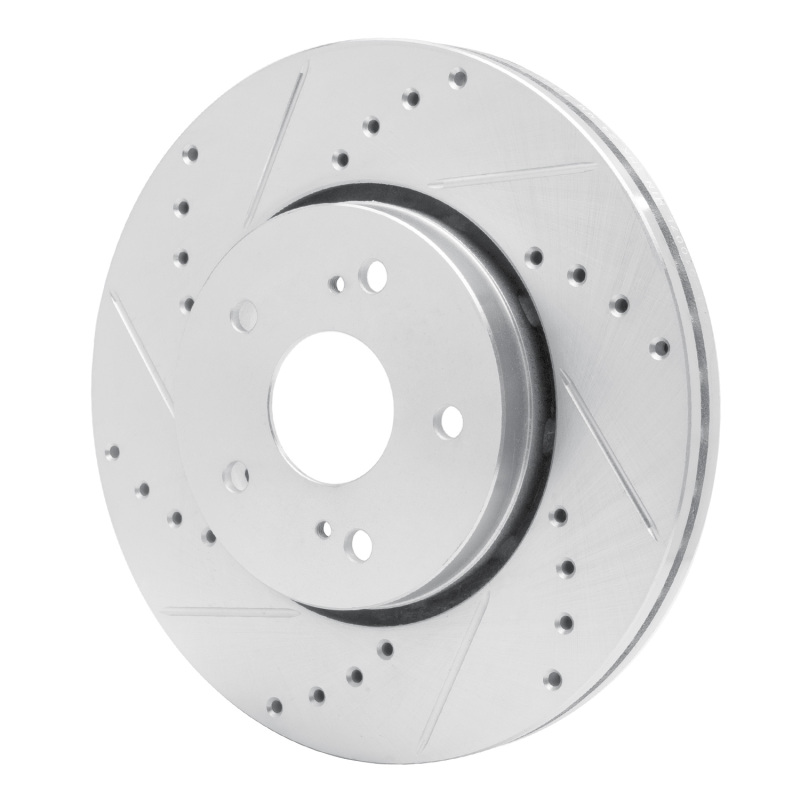 Picture of R1 10-13 Suzuki Kizashi Front Left Drilled & Slotted Silver Brake Rotor
