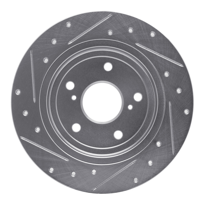 Picture of R1 07-14 Suzuki SX4 Rear Right Drilled & Slotted Silver Brake Rotor