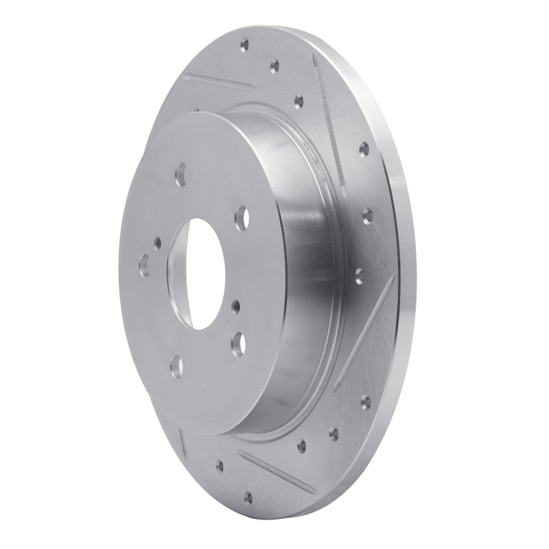 Picture of R1 10-13 Suzuki Kizashi Rear Right Drilled & Slotted Silver Brake Rotor