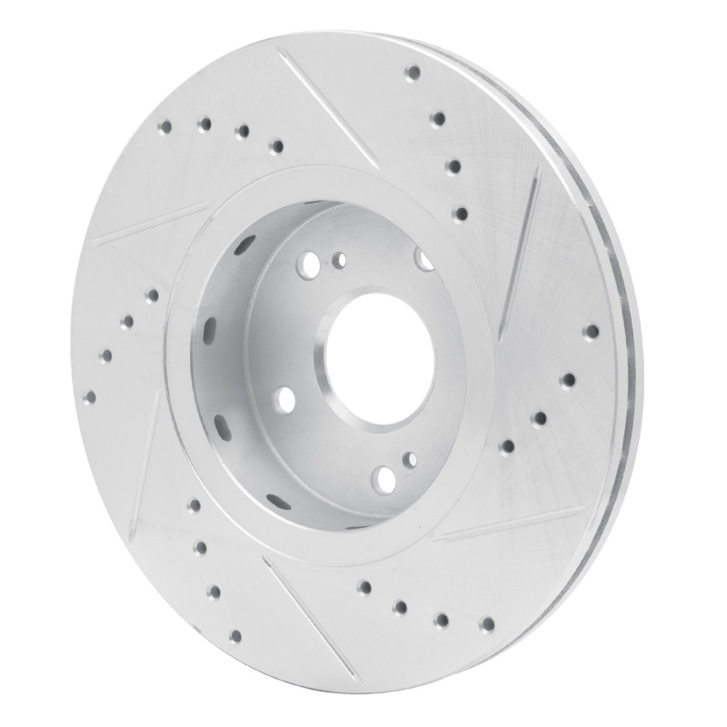 Picture of R1 10-13 Suzuki Kizashi Front Left Drilled & Slotted Silver Brake Rotor