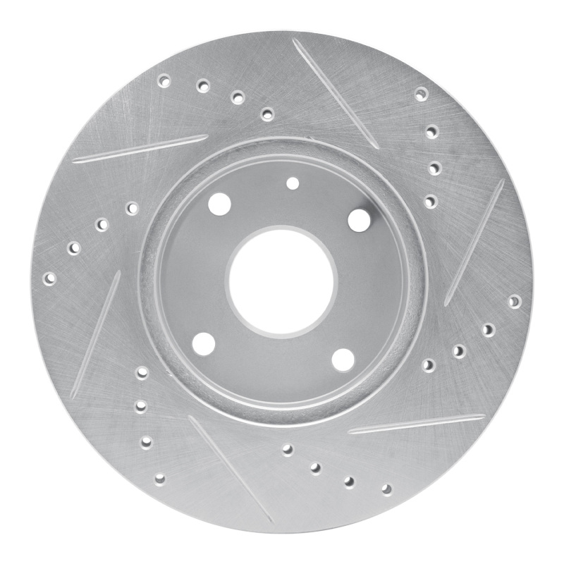 Picture of R1 04-10 Chevrolet Epica (USA/Canada) Front Left Drilled & Slotted Silver Brake Rotor