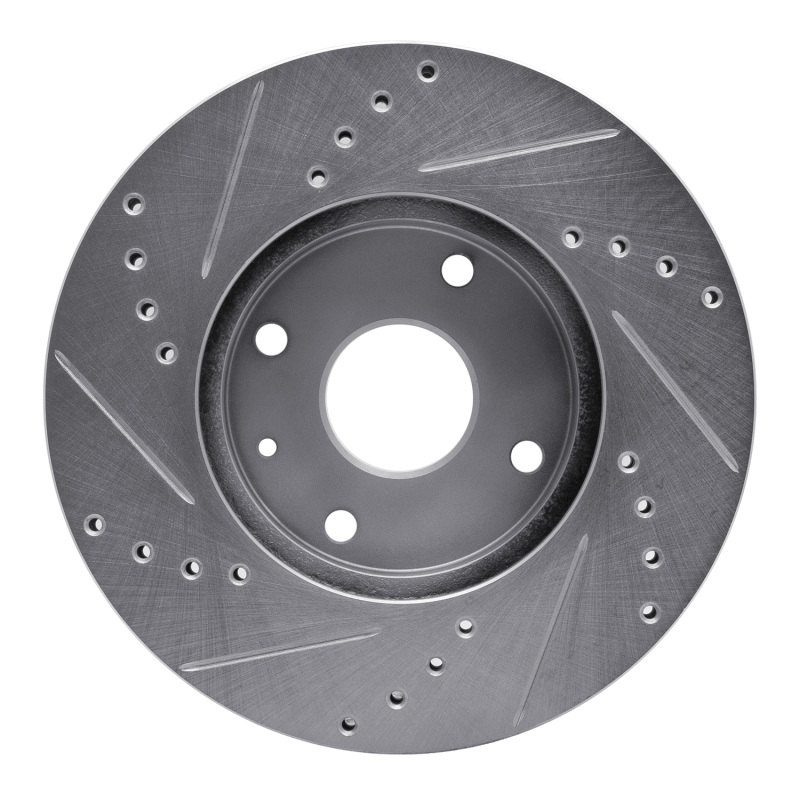 Picture of R1 04-10 Chevrolet Epica (Mexico) Front Right Drilled & Slotted Silver Brake Rotor
